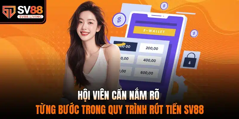 Hội viên cần nắm rõ từng bước trong quy trình Rút Tiền SV88